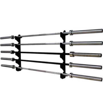 Langhantelablage / Gun Rack - zur Wandbefestigung - für 5 Hantelstangen